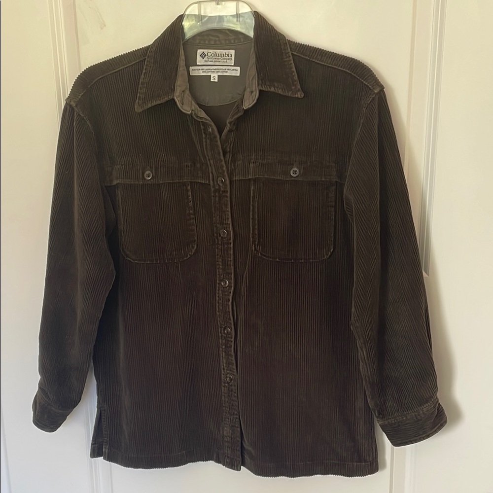 Columbia Brown Corduroy Shacket Small